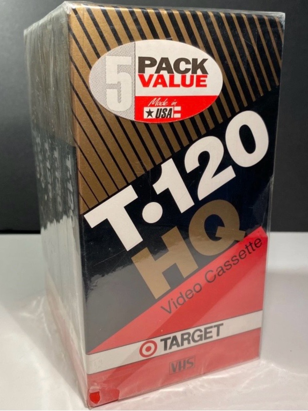 Target T-120 HQ VHS Video Cassette 5-Pack Value - Blank VHS